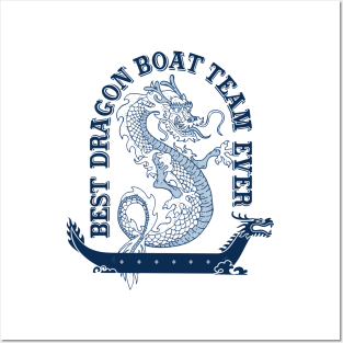 Best Dragon Boat Team Ever Vintage Look Funny Posters and Art